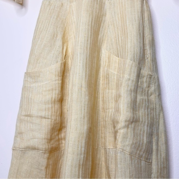 Reformation Yellow Gauze Tie Neckline Fit and Flare Midi Dress US 4 - Picture 5 of 7